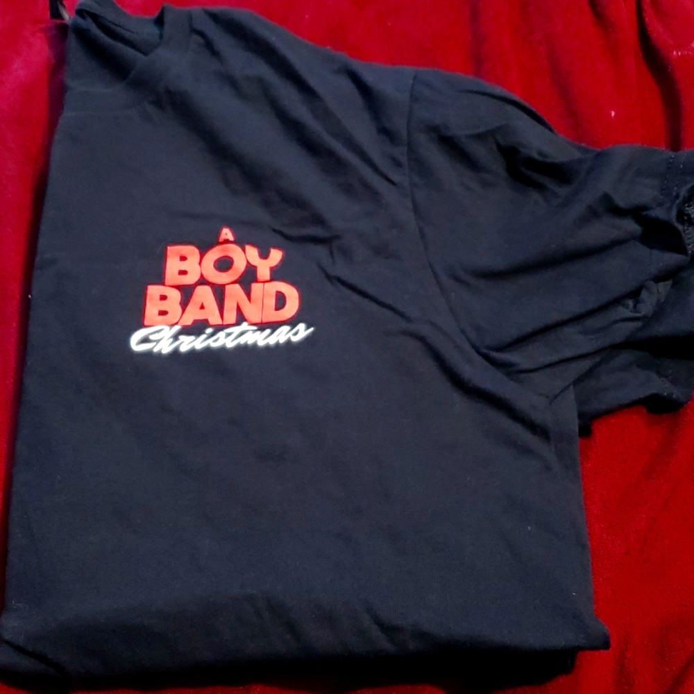 Black "A Boy Band Christmas" Shirt Size M